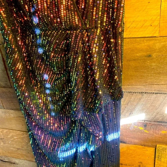 Grace Karin-NWT- Multi Sequined Mini Dress- Size M - Picture 2 of 6